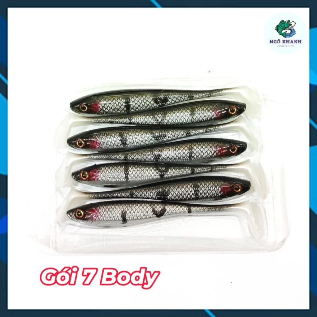 Mồi mềm NFF SS Body 9cm 5g , mồi câu lure lóc chẽm - Hình ảnh 6