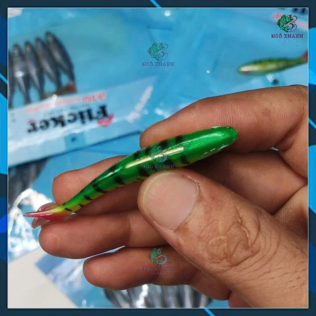 Mồi mềm Cá Lòng Tong Thái Lan , mồi câu lure chuyên trị cá lóc, chẽm... - Hình ảnh 4