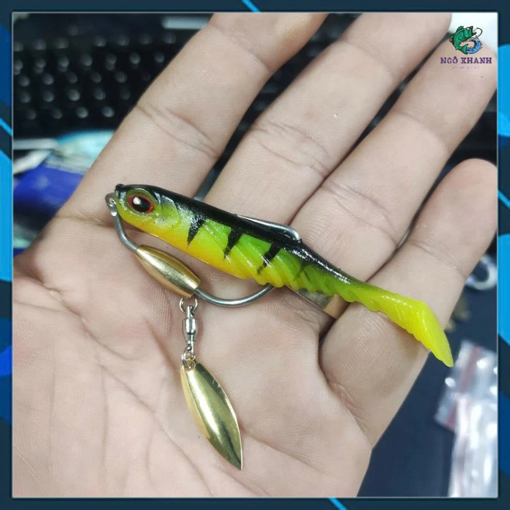 Lưỡi Mồi Mềm Thép Trắng 1ly8 siêu bén không rỉ , Lưỡi câu lure lóc, chẽm pom Zappu VN - Hình ảnh 4