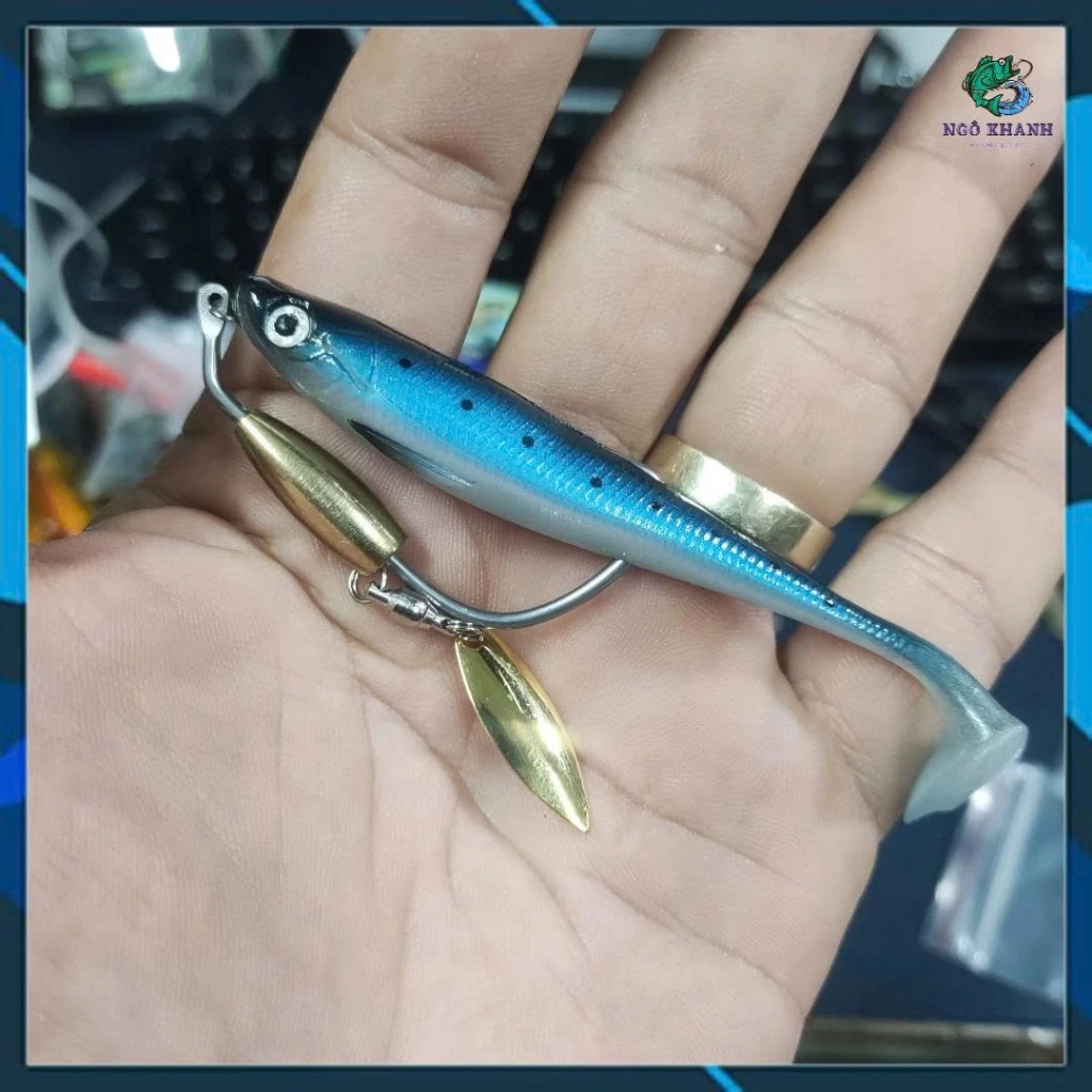 Lưỡi Mồi Mềm Thép Trắng 1ly8 siêu bén không rỉ , Lưỡi câu lure lóc, chẽm pom Zappu VN - Hình ảnh 5