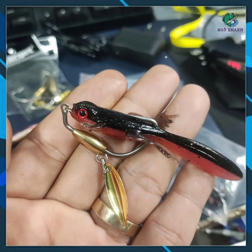 Lưỡi Mồi Mềm Thép Trắng 1ly8 siêu bén không rỉ , Lưỡi câu lure lóc, chẽm pom Zappu VN - Hình ảnh 6