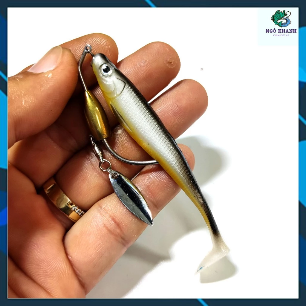 Lưỡi Mồi Mềm Thép Trắng 1ly8 siêu bén không rỉ , Lưỡi câu lure lóc, chẽm pom Zappu VN - Hình ảnh 9