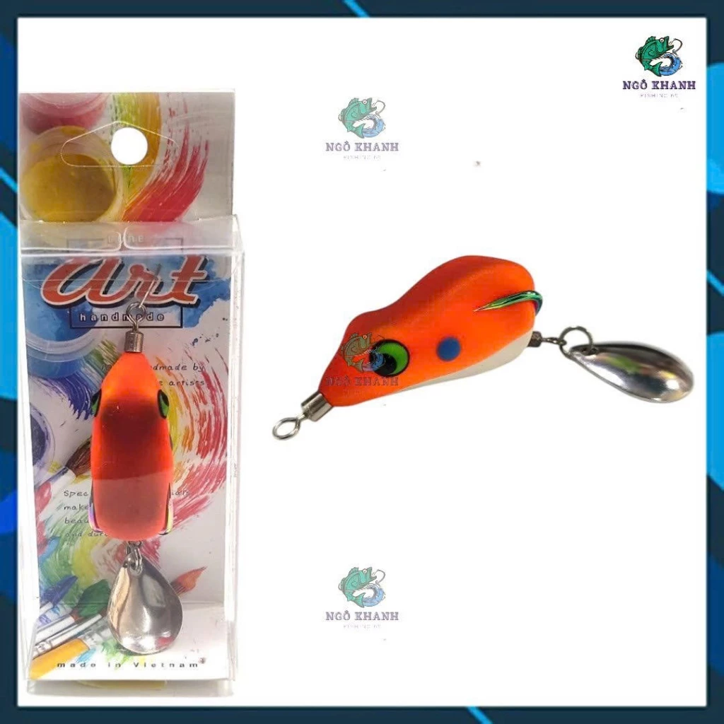 Nhái hơi A35 mồi câu cá lóc , mồi lure lóc cao su Thái Lan - Hình ảnh 4