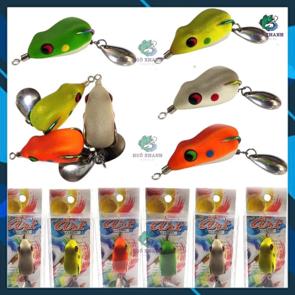 Nhái hơi A35 mồi câu cá lóc , mồi lure lóc cao su Thái Lan