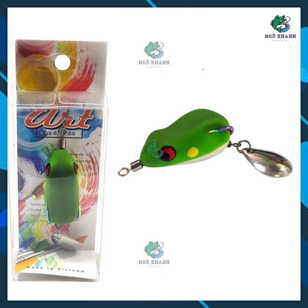 Nhái hơi A35 mồi câu cá lóc , mồi lure lóc cao su Thái Lan - Hình ảnh 3