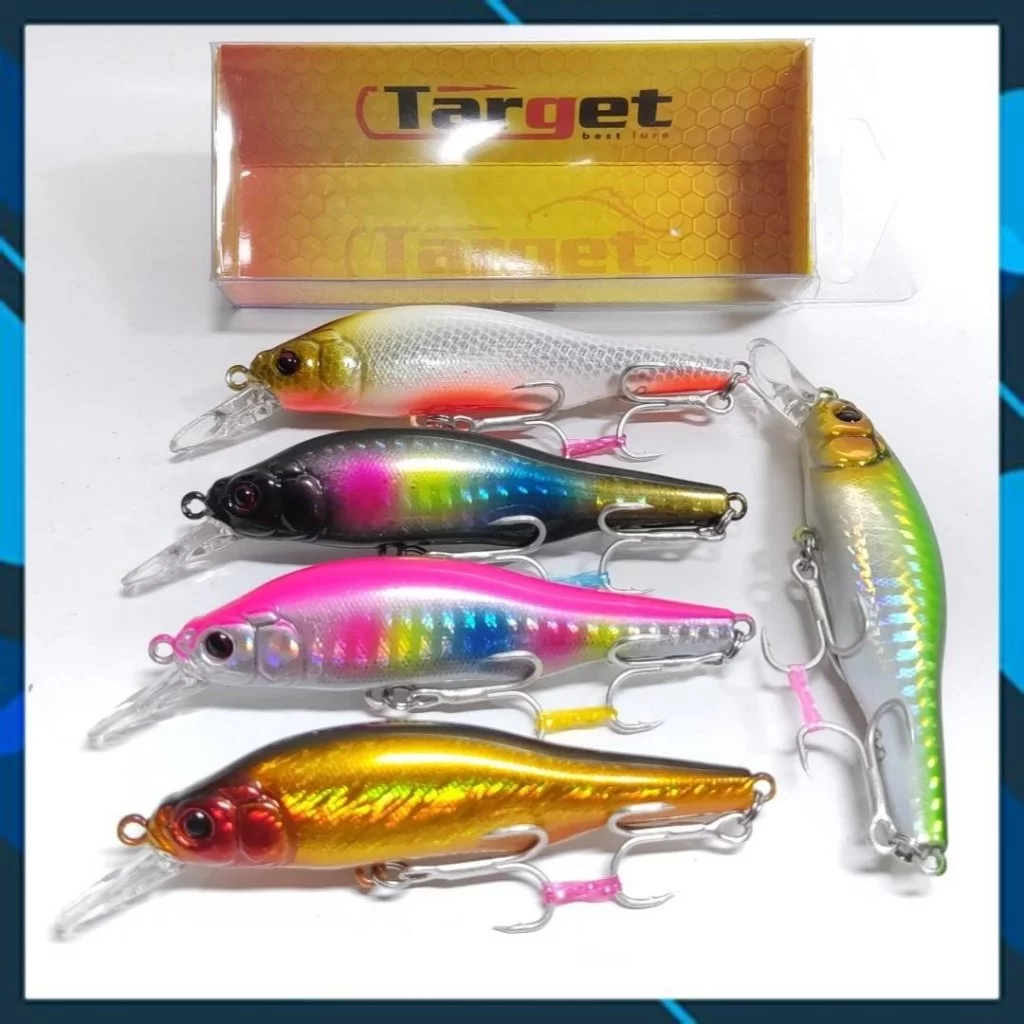 Mồi câu cá Target Mario 80F , mồi lure cá chẻm, mú... lặn sâu 80cm - 1m nước