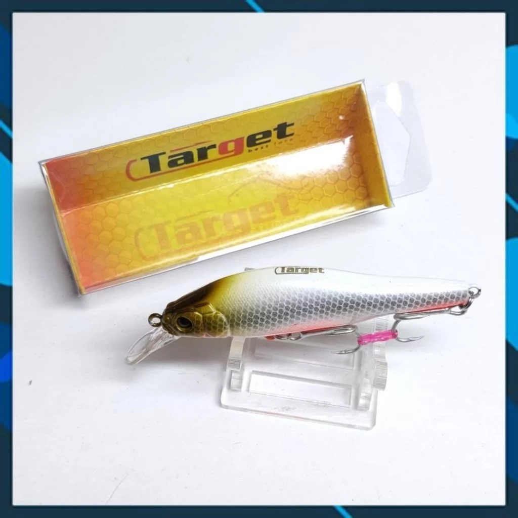Mồi câu cá Target Mario 80F , mồi lure cá chẻm, mú... lặn sâu 80cm - 1m nước - Hình ảnh 3