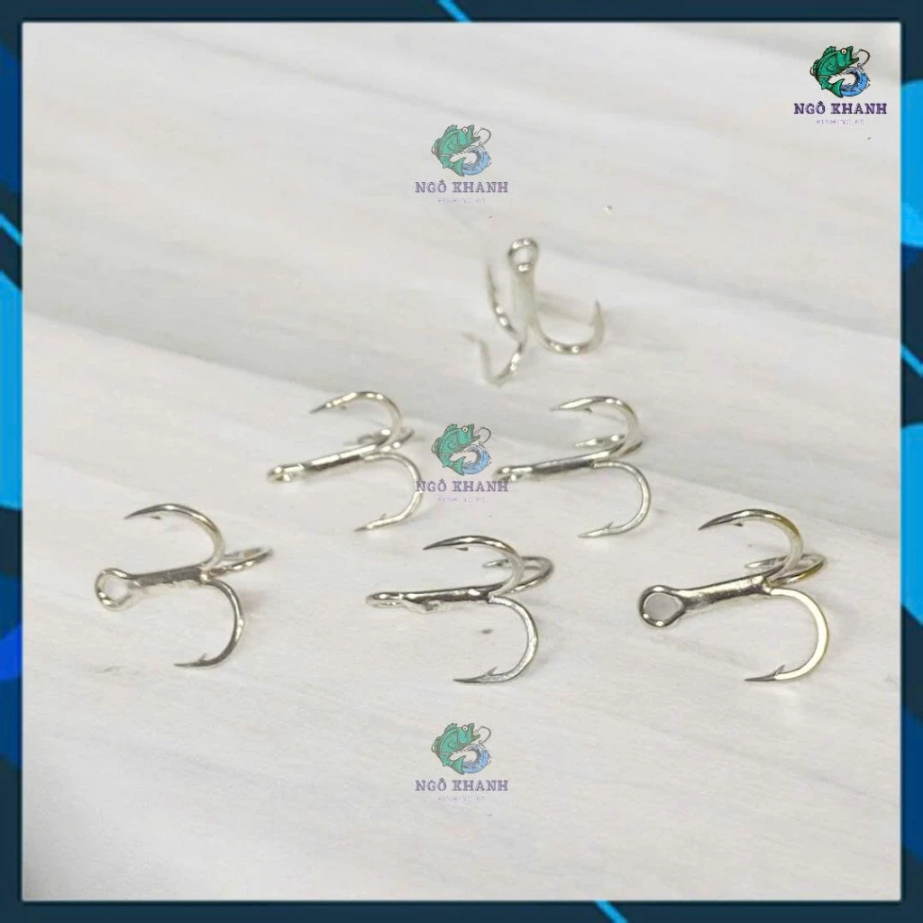 Lưỡi 3 Tiêu Target Treble Hook 4X , Lưỡi lắp mồi câu lure cá lóc, cá chẻm độ cứng 4X - Hình ảnh 2