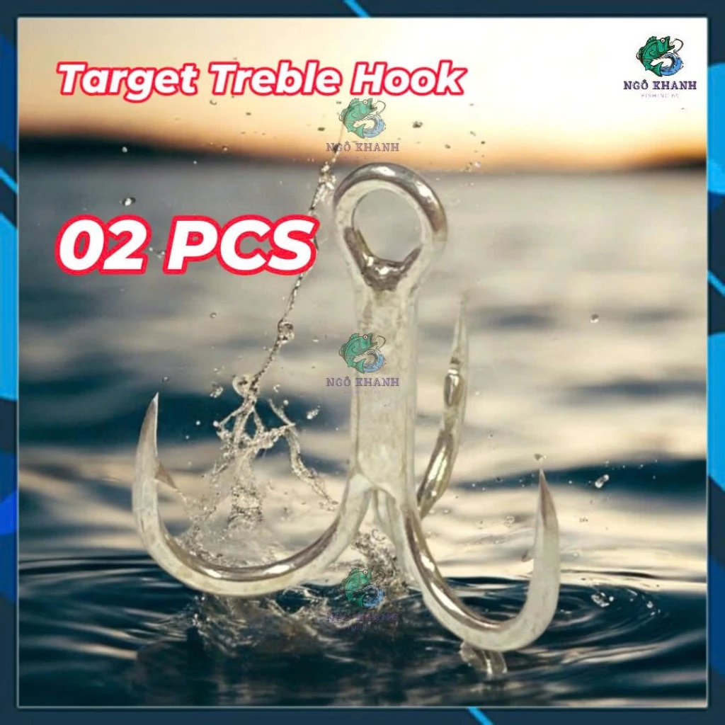 Lưỡi 3 Tiêu Target Treble Hook 4X , Lưỡi lắp mồi câu lure cá lóc, cá chẻm độ cứng 4X - Hình ảnh 7
