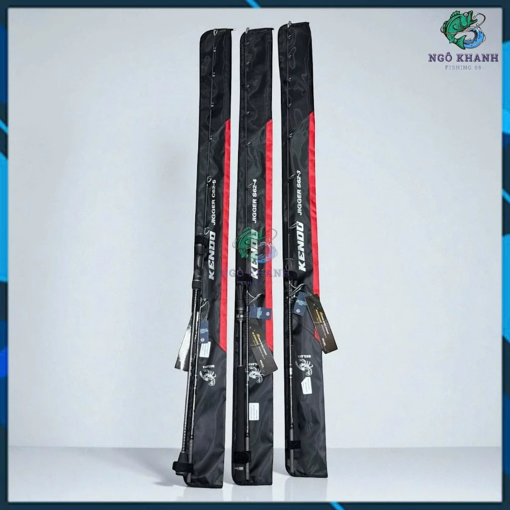 Cần Light Jig Bulava KENDO chuyên câu cá biển , Cần Jigging 2 khúc cắm gốc 1m83 Khoen Fụji Alconite - Hình ảnh 7