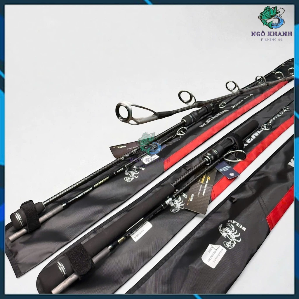 Cần Light Jig Bulava KENDO chuyên câu cá biển , Cần Jigging 2 khúc cắm gốc 1m83 Khoen Fụji Alconite - Hình ảnh 3