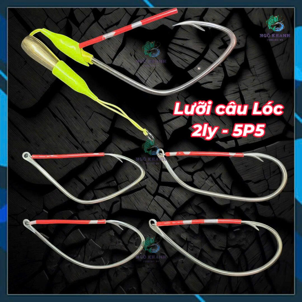 Lưỡi câu cá lóc thép trắng 2ly-5.5cm