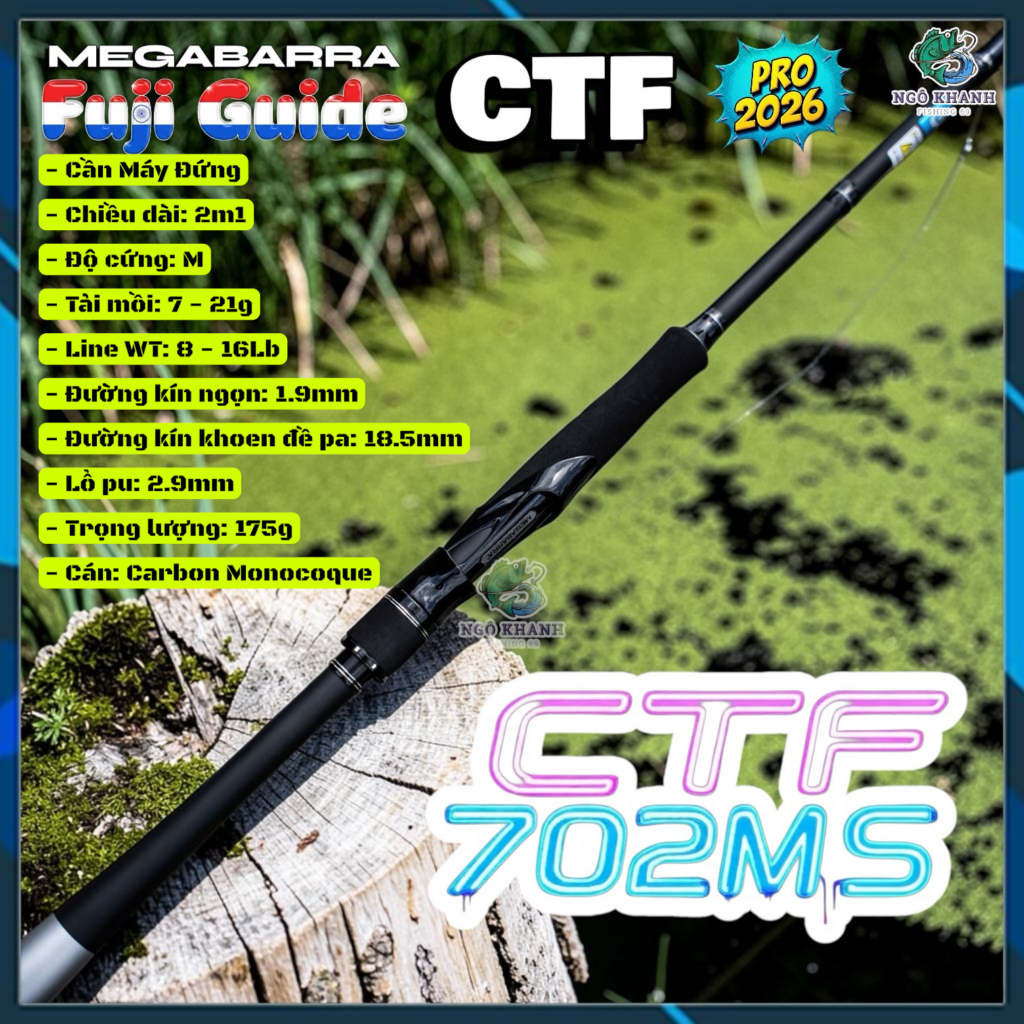 Cần câu lure Megabarra CTF - 702MS