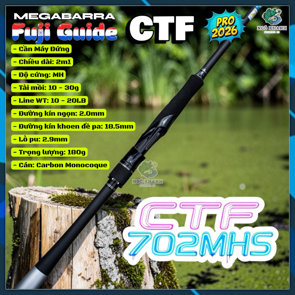 Cần câu lure Megabarra CTF - 702MHS