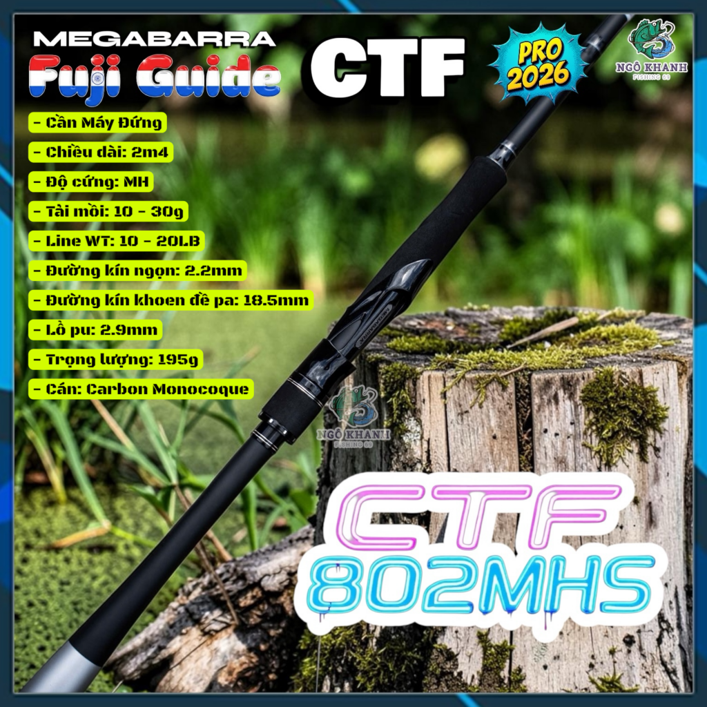 Cần câu lure Megabarra CTF - 802MHS